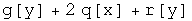 g[y] + 2 q[x] + r[y]